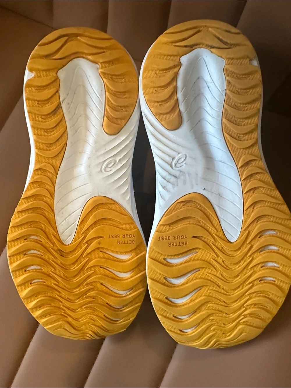 ASICS Blue and Yellow Kids Lace-Up Sneakers